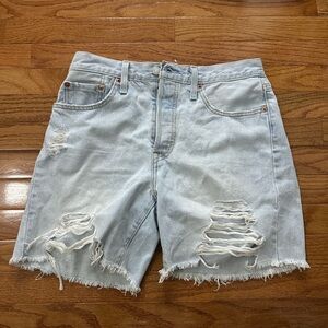 Levi’s 501 Light Blue Denim Shorts